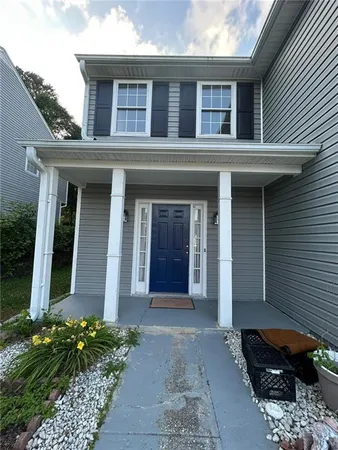 a front view of a house