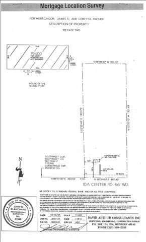 19400 Ida Center Road Petersburg, MI 49270 - Photo 14 of 15 Mortgage Survey