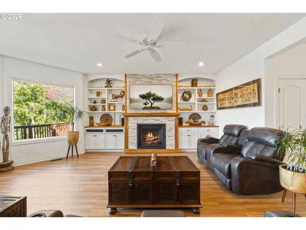 a kitchen with counter top space