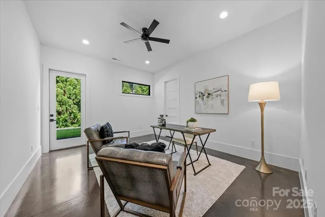 a view of a livingroom and furniture