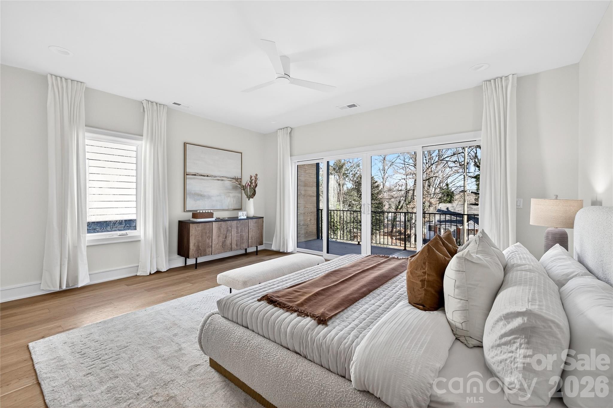 2713 Ruby Street Charlotte, NC 28208 - Photo 19 of 31 a bedroom with furniture and a large window