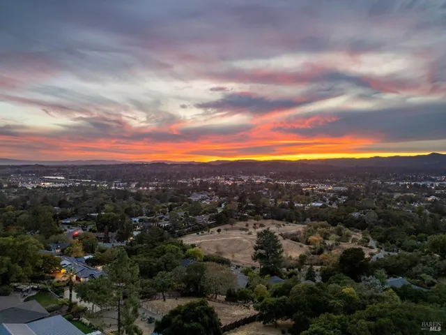 a view of city and mountain