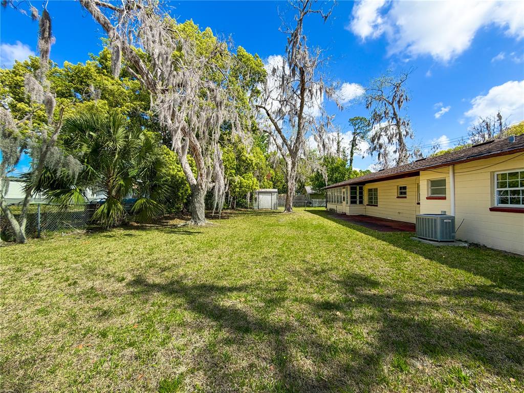 615 North Church Street Starke, FL 32091 - Photo 11 of 44 a view of a backyard with plants and large trees