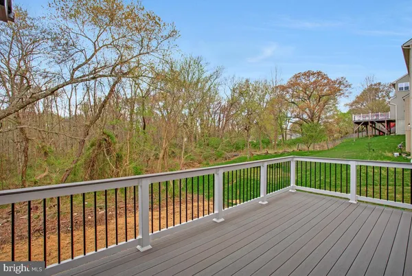 a view of a wooden roof deck