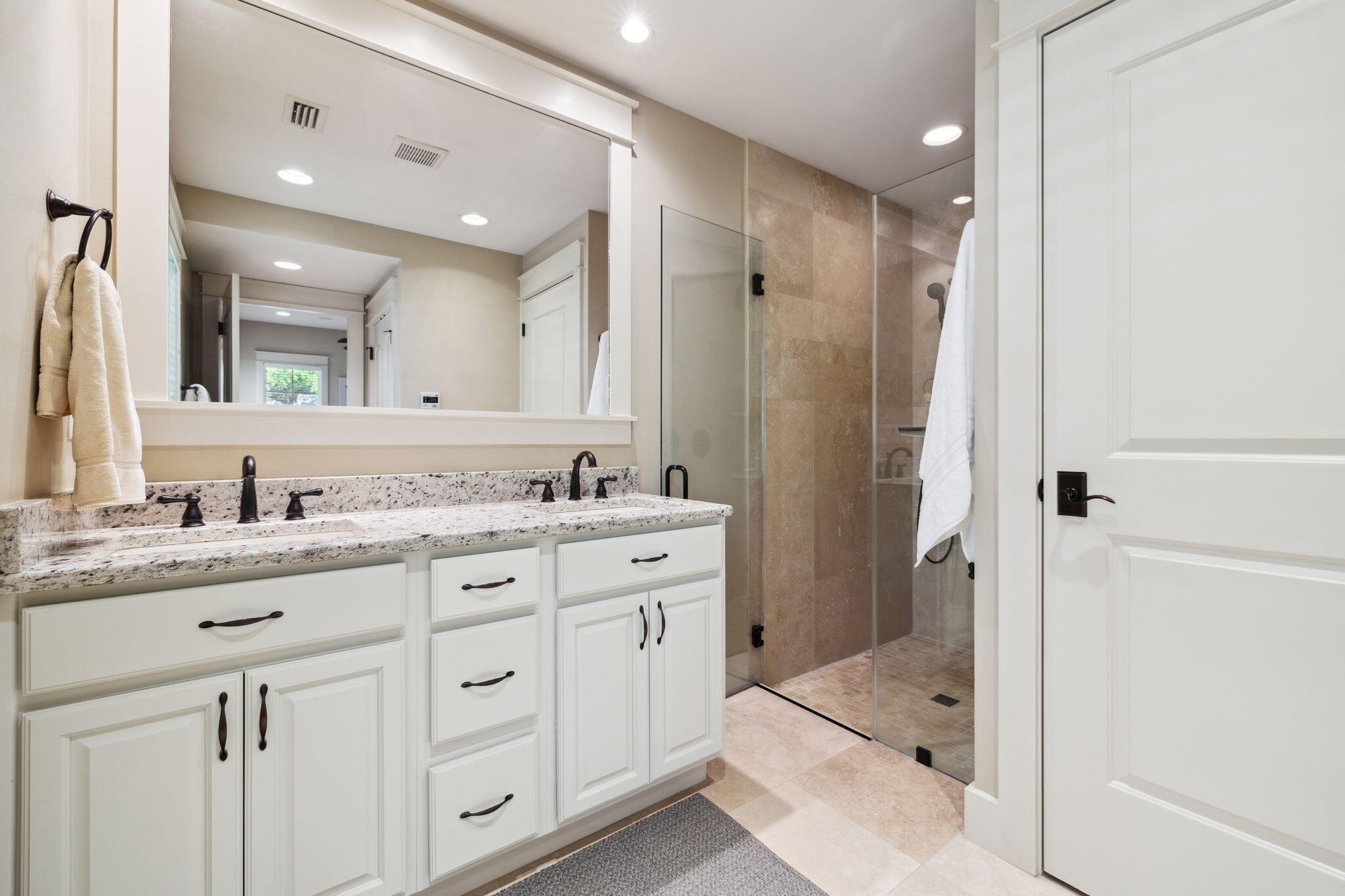 45 Plimsoll Way Santa Rosa Beach, FL 32459 - Photo 21 of 42 a bathroom with a granite countertop sink mirror and double