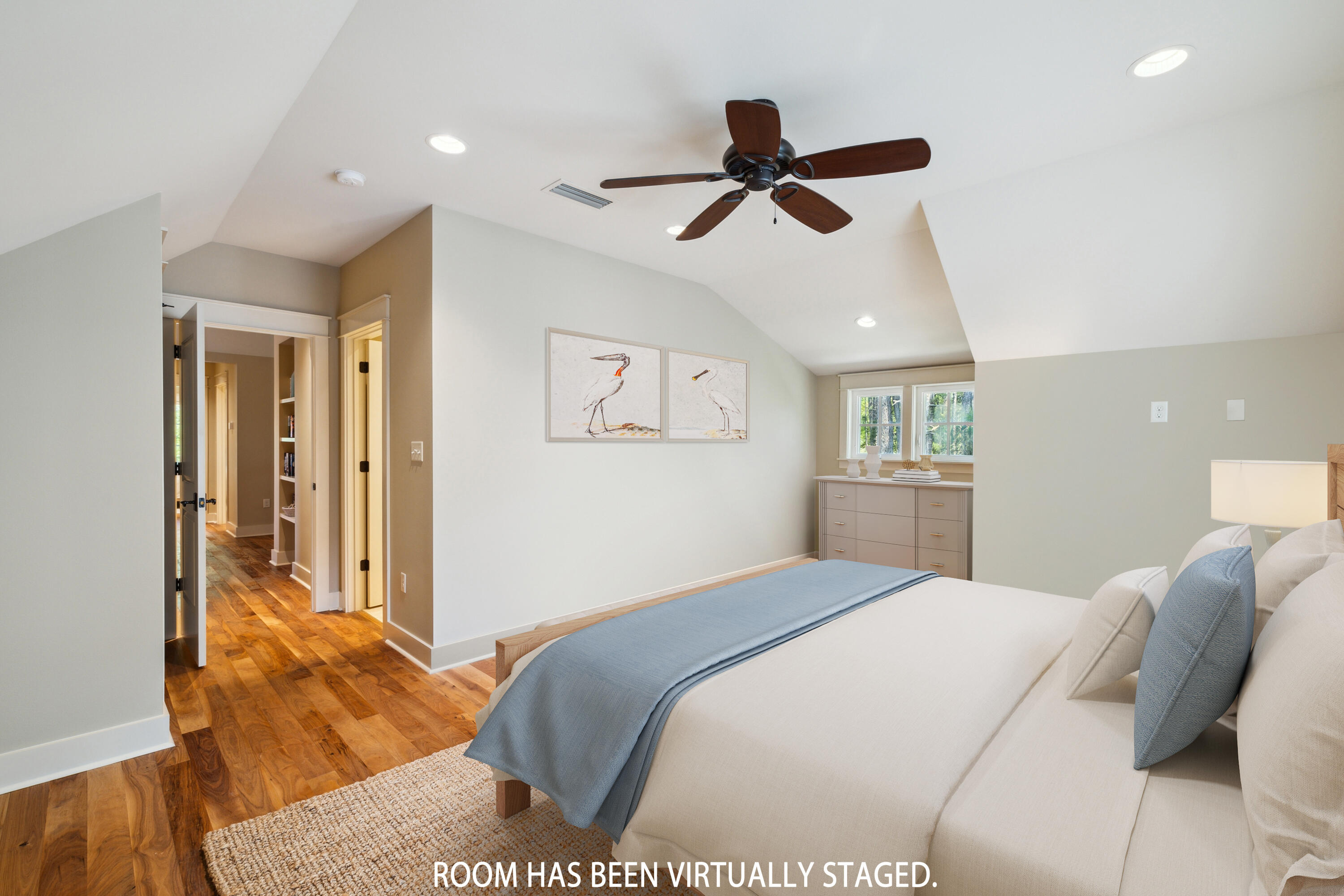 45 Plimsoll Way Santa Rosa Beach, FL 32459 - Photo 27 of 42 a bedroom with a large bed and a chandelier