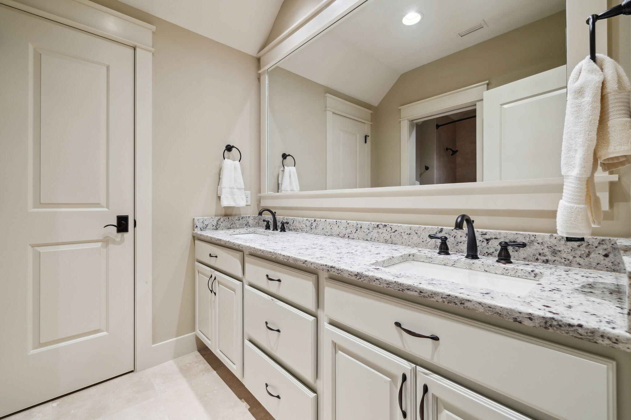 45 Plimsoll Way Santa Rosa Beach, FL 32459 - Photo 28 of 42 a bathroom with a granite countertop sink double and mirror