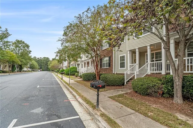 a view of a house with a garden