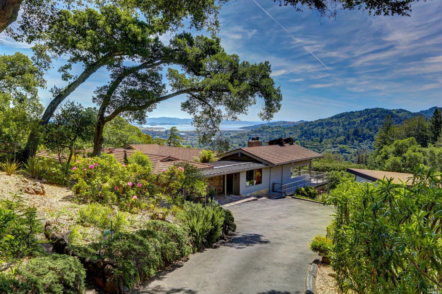 622 Goodhill Road Kentfield, CA 94904 - Photo 1 of 1 an aerial view of a house with a yard basket ball court and outdoor seating