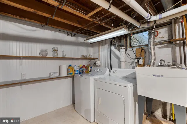 a view of storage and utility room