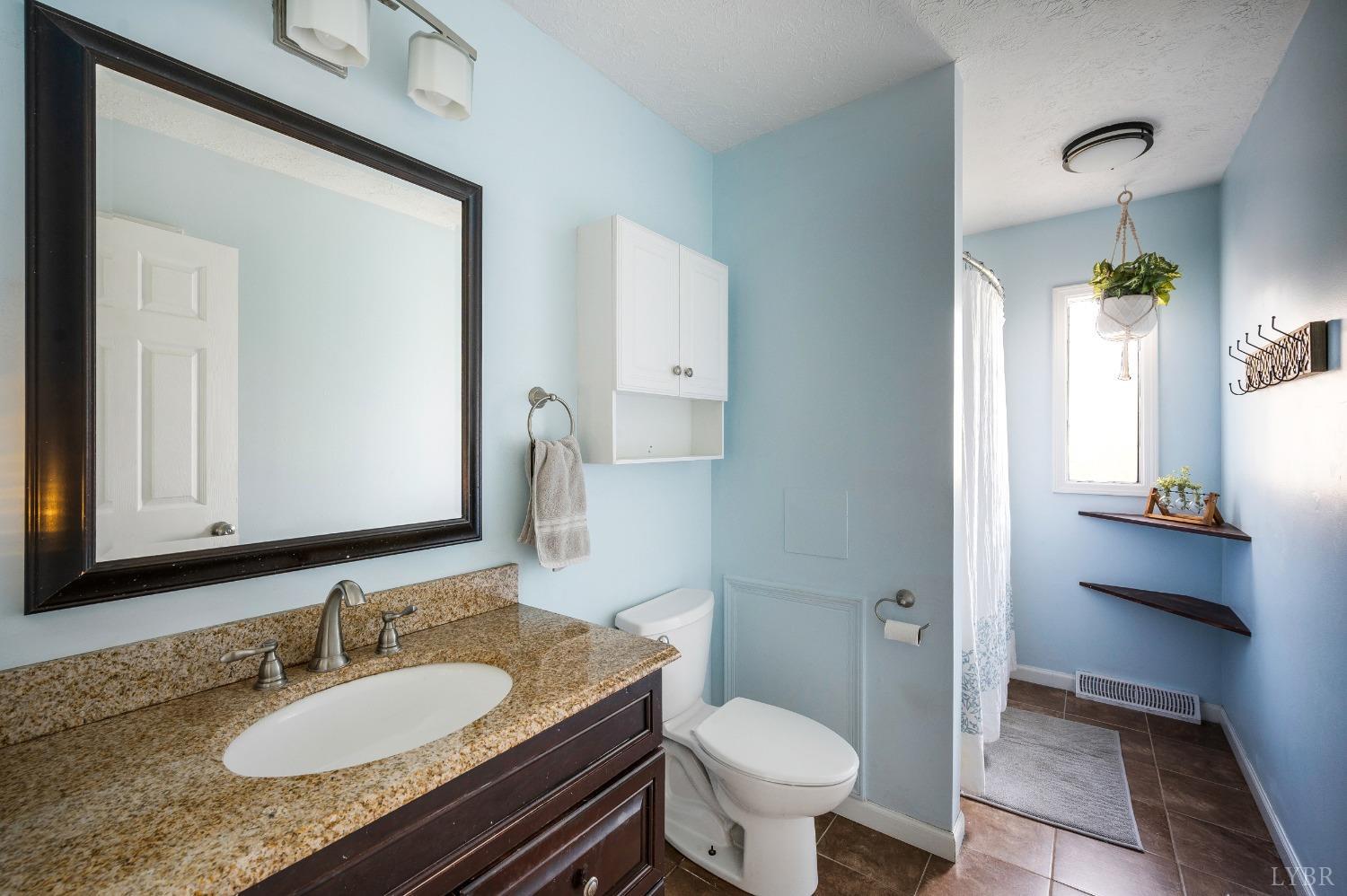 503 Sweeney Circle Forest, VA 24551 - Photo 12 of 50 a bathroom with a granite countertop sink and a mirror