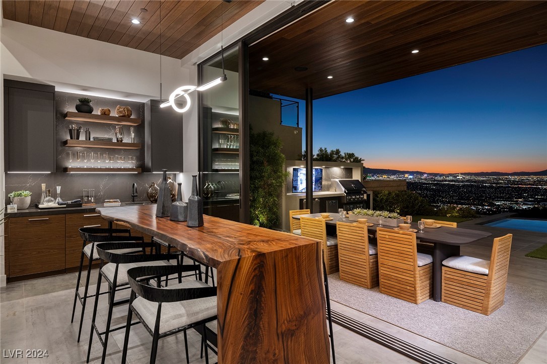 496 Overlook Rim Drive Henderson, NV 89012 - Photo 11 of 48 Residence 2 Model Home Great Room Bar