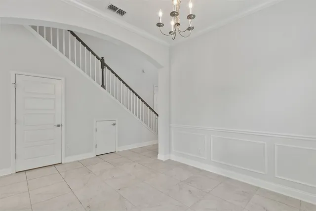 a view of a hallway with entryway