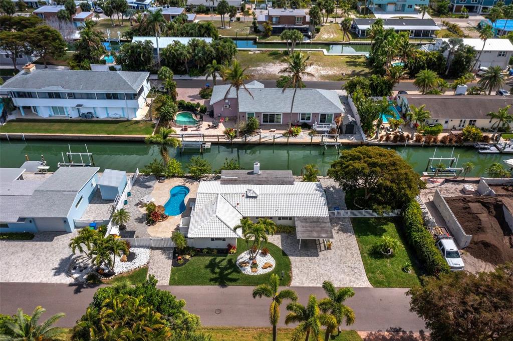 726 Jungle Queen Way Longboat Key, FL 34228 - Photo 41 of 43 an aerial view of a house with swimming pool and outdoor space