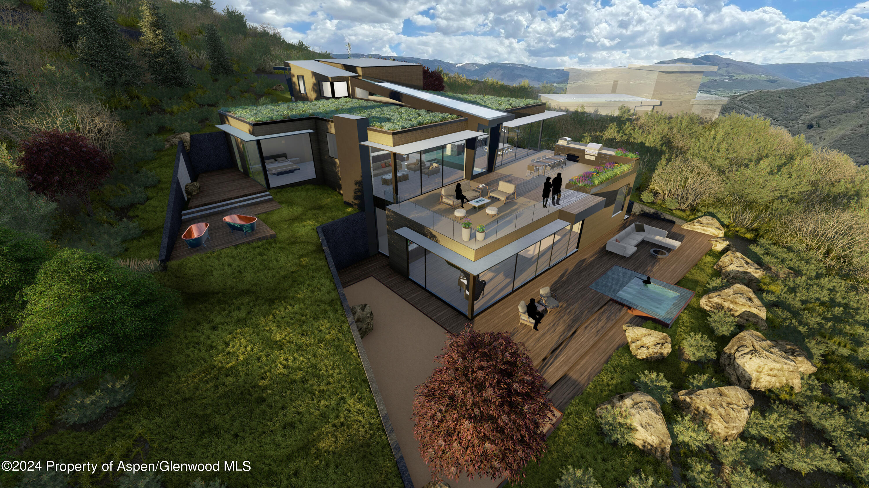 148 Tabula Rasa Lane Aspen, CO 81611 - Photo 2 of 15 a view of a house with a big yard and large trees