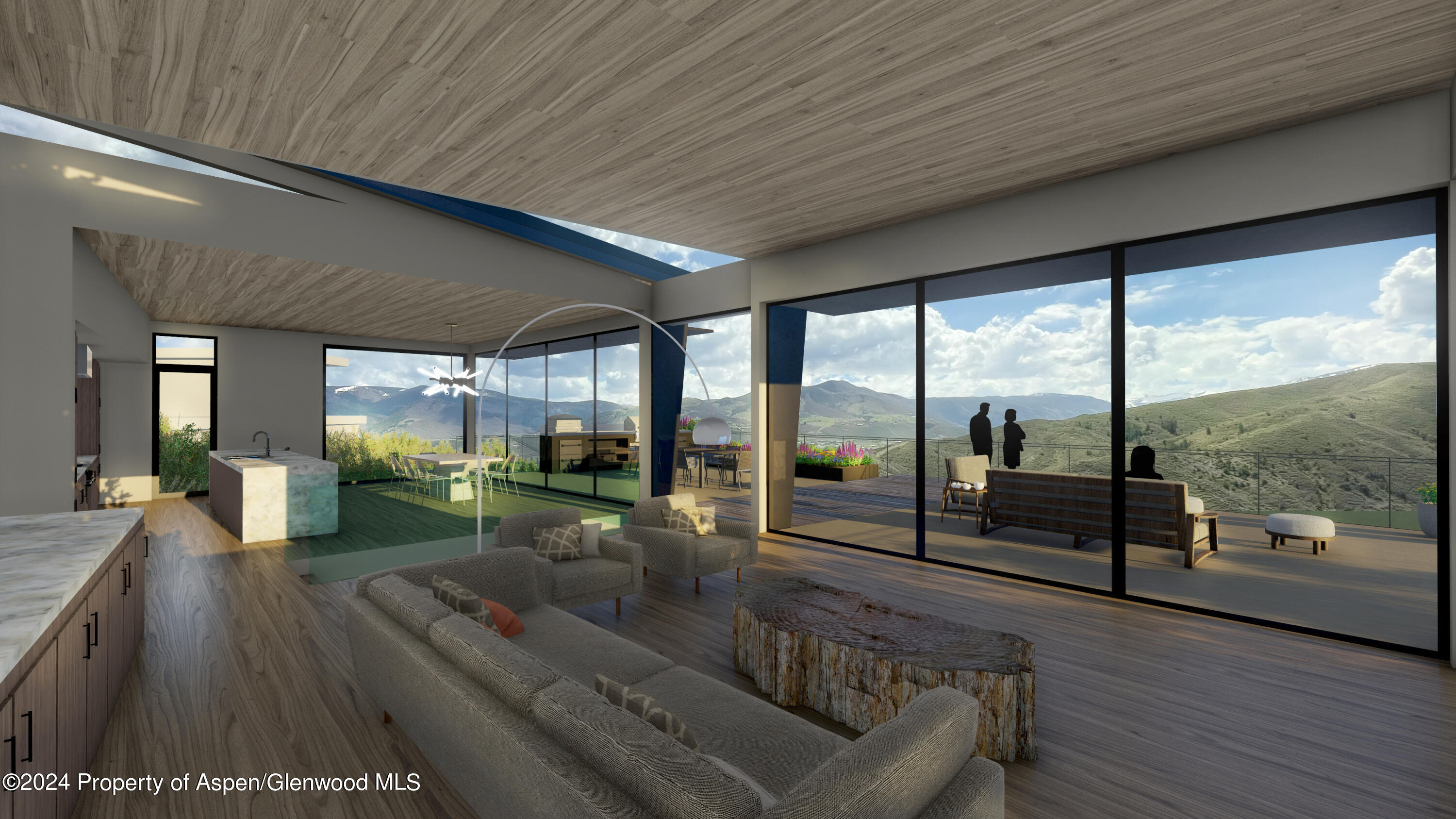 148 Tabula Rasa Lane Aspen, CO 81611 - Photo 3 of 15 a living room with furniture and a floor to ceiling window