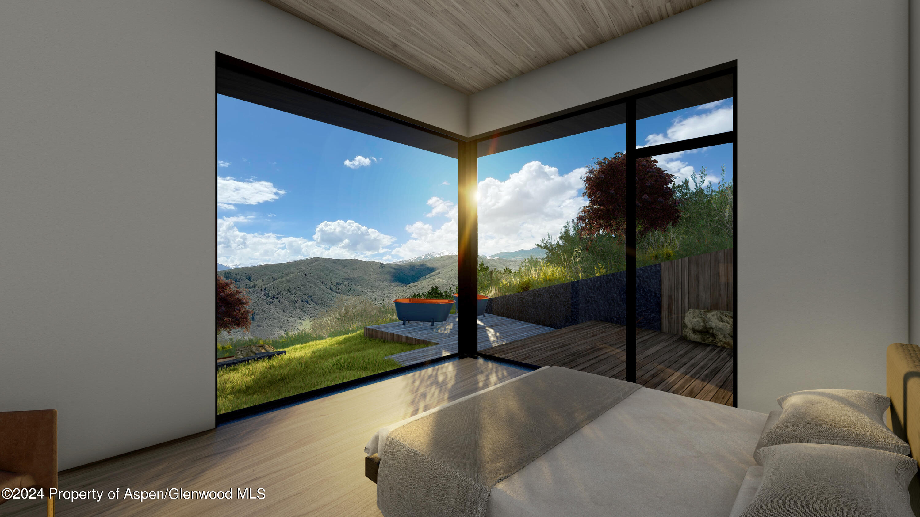 148 Tabula Rasa Lane Aspen, CO 81611 - Photo 5 of 15 a view of a floor to ceiling window and a balcony