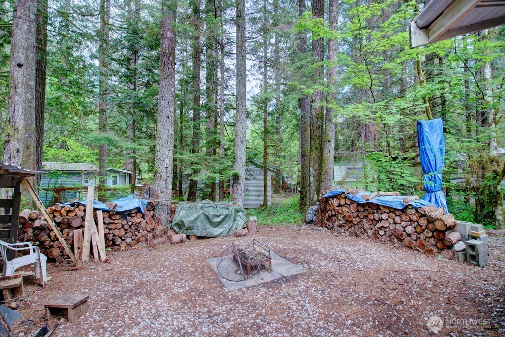 38 Gold Nuget Road Deming, WA 98244 - Photo 23 of 36 a backyard of a house with lots of green space