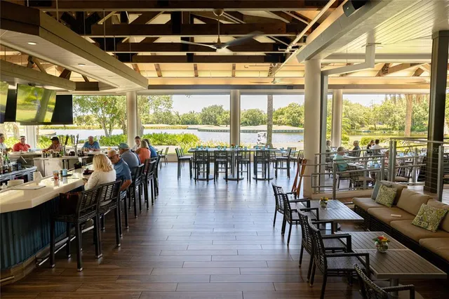 a view of a park with slide