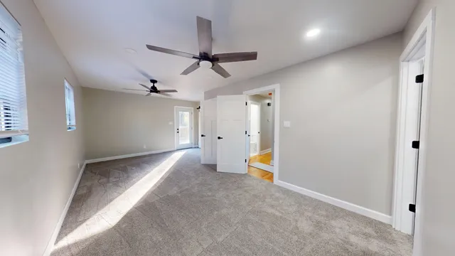 a view of a livingroom with a flat screen tv