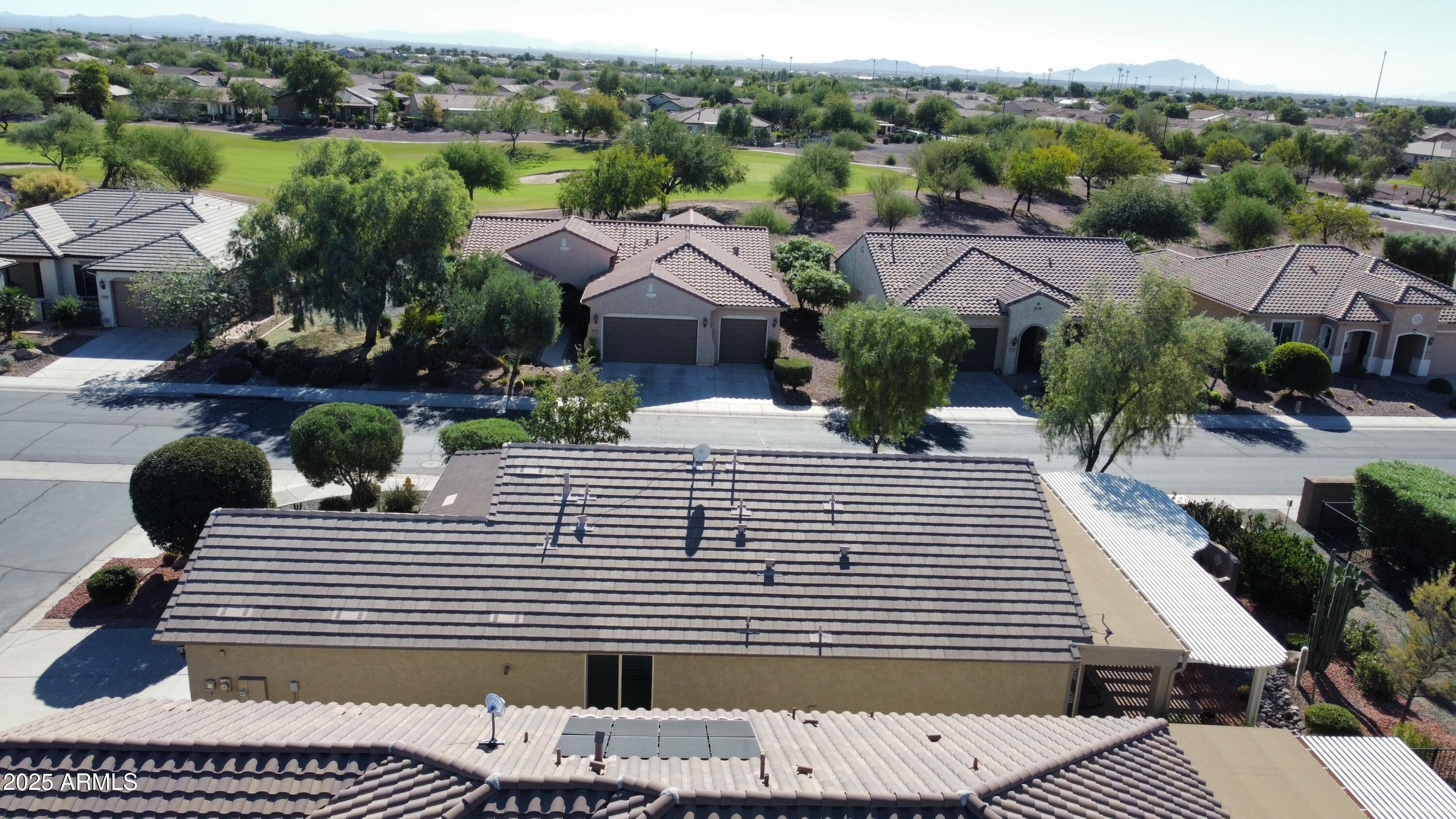 7253 West Cinder Brook Way Florence, AZ 85132 - Photo 44 of 72 a view of a patio with plants and lake view