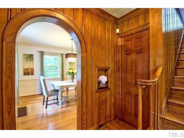 128 Pinecrest Road Durham, NC 27705 - Photo 3 of 18 Beautiful arched entry to the dining room. Hardwoods throughout the home, not an inch of carpet anywhere. Foyer