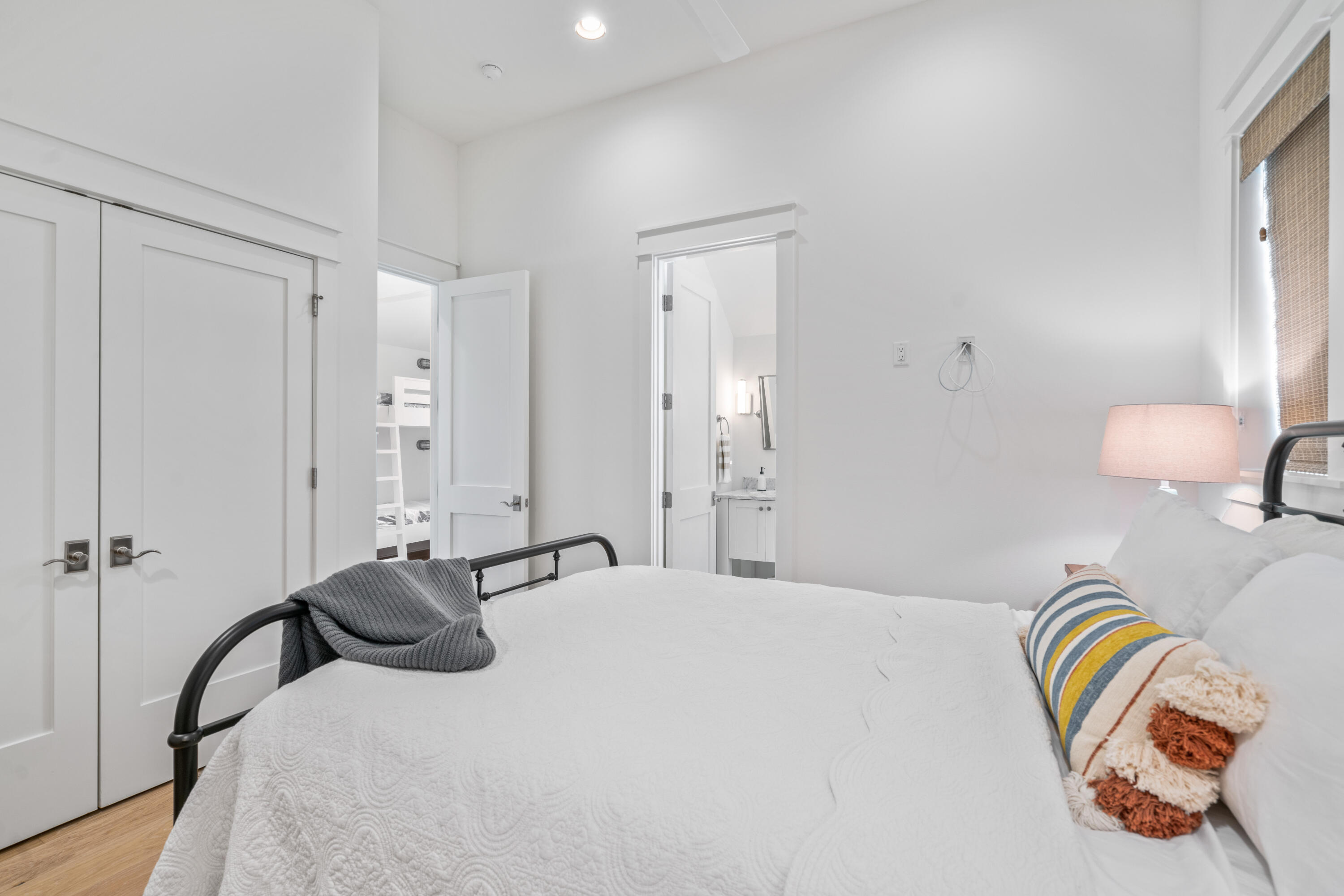 888 Pathways Dr Inlet Beach Inlet Beach, FL 32461 - Photo 33 of 43 a bedroom with a bed and a lamp