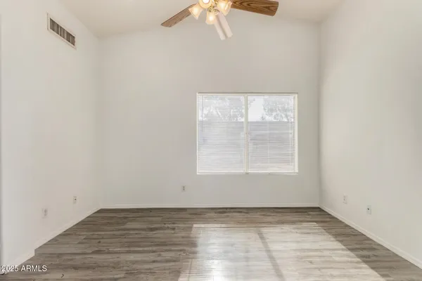 an empty room with a window
