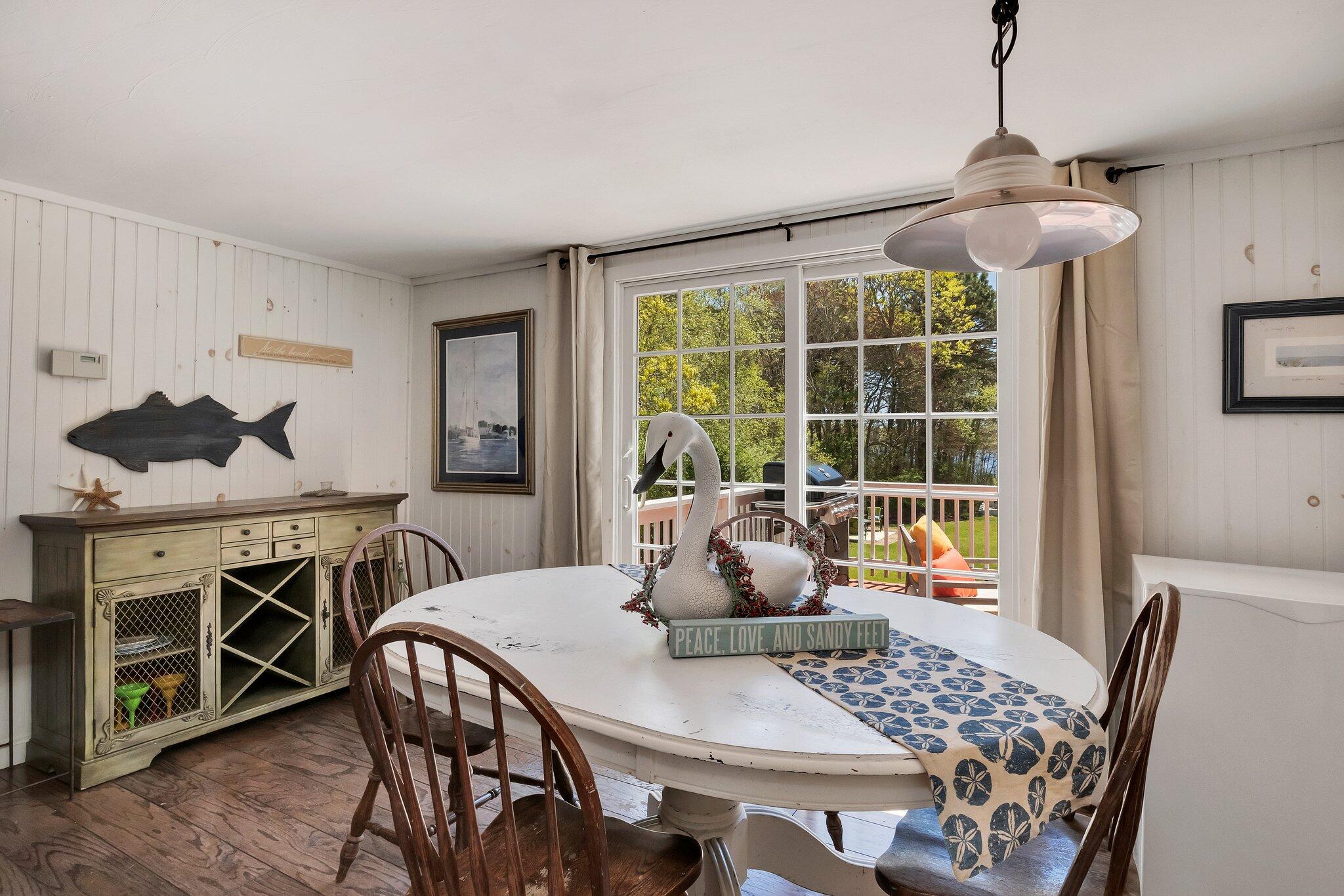 28 Swan Lake Road West Yarmouth, MA 02673 - Photo 14 of 44 a view of a dining room with furniture window and outside view