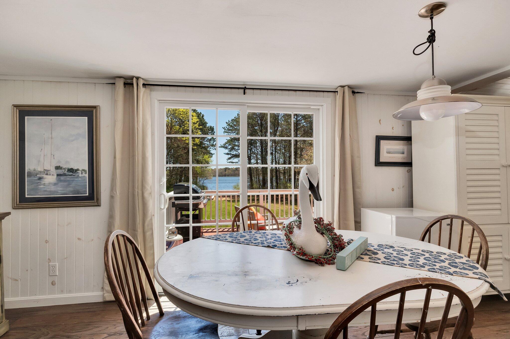 28 Swan Lake Road West Yarmouth, MA 02673 - Photo 15 of 44 a view of a dining room with furniture window and outside view