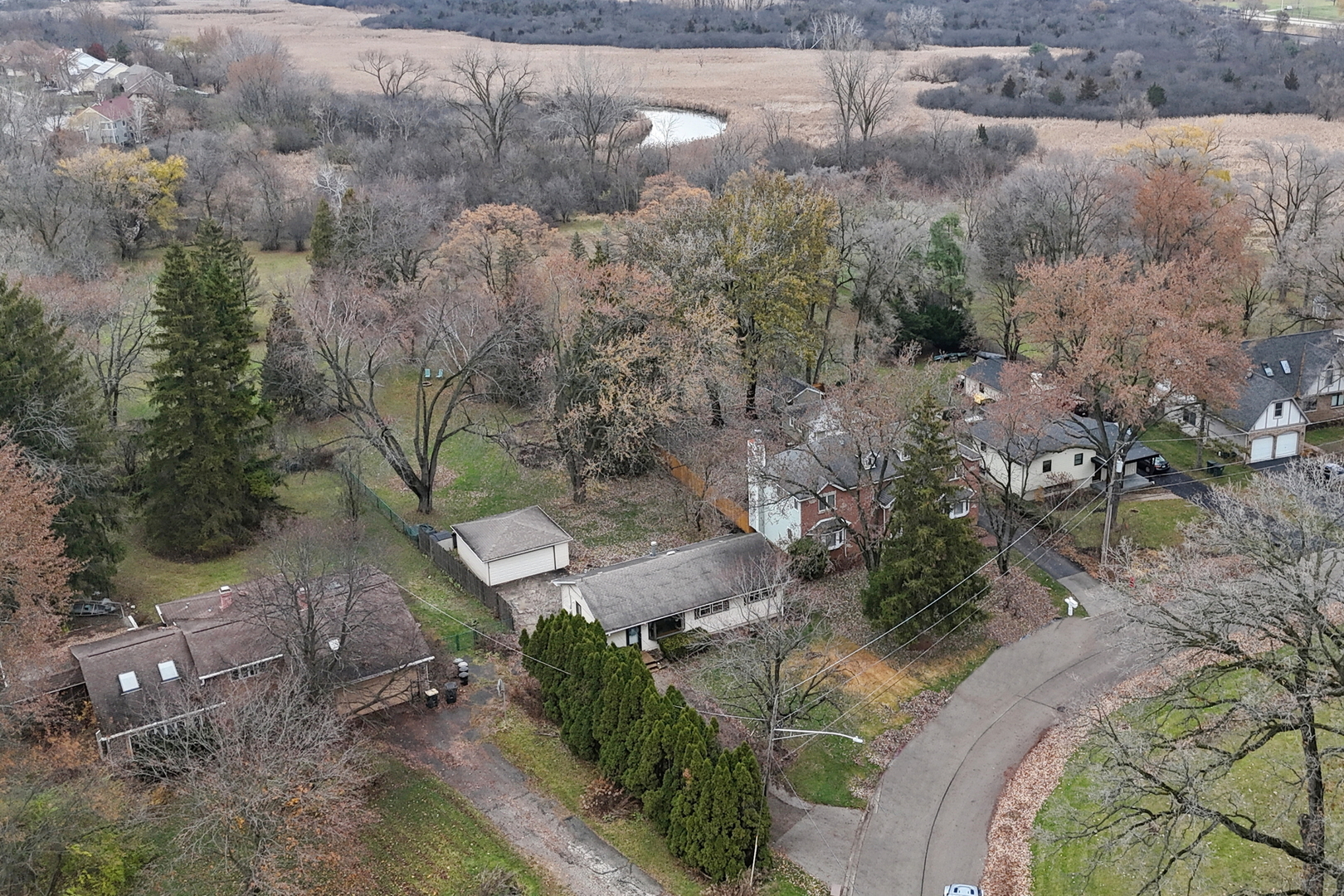 358 Rye Road Mundelein, IL 60060 - Photo 33 of 38 an aerial view of a house with a yard