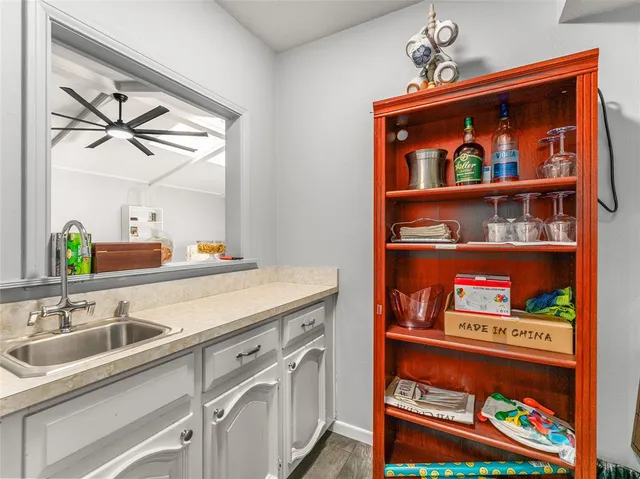 a room with storage and utility