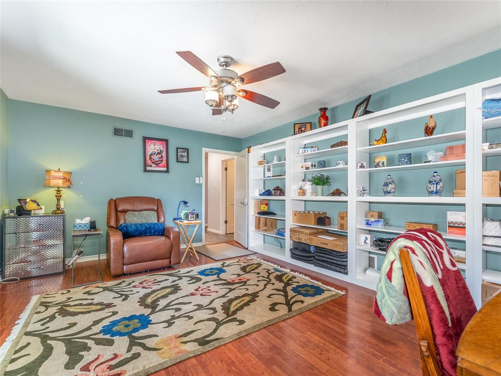 4446 Thunder Road Dallas, TX 75244 - Photo 27 of 39 Sitting room with wood finished floors and a ceiling fan