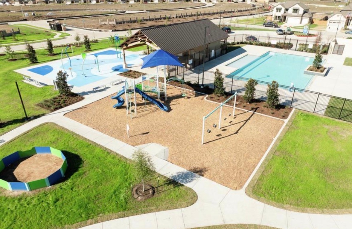 30903 Brightwell Bend Fulshear, TX 77441 - Photo 44 of 44 a view of a swimming pool with a patio