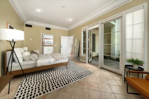 a living room with a couch and a table