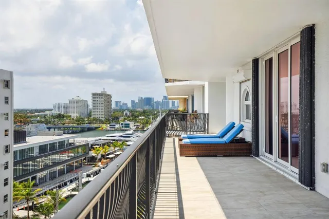a city view from a balcony