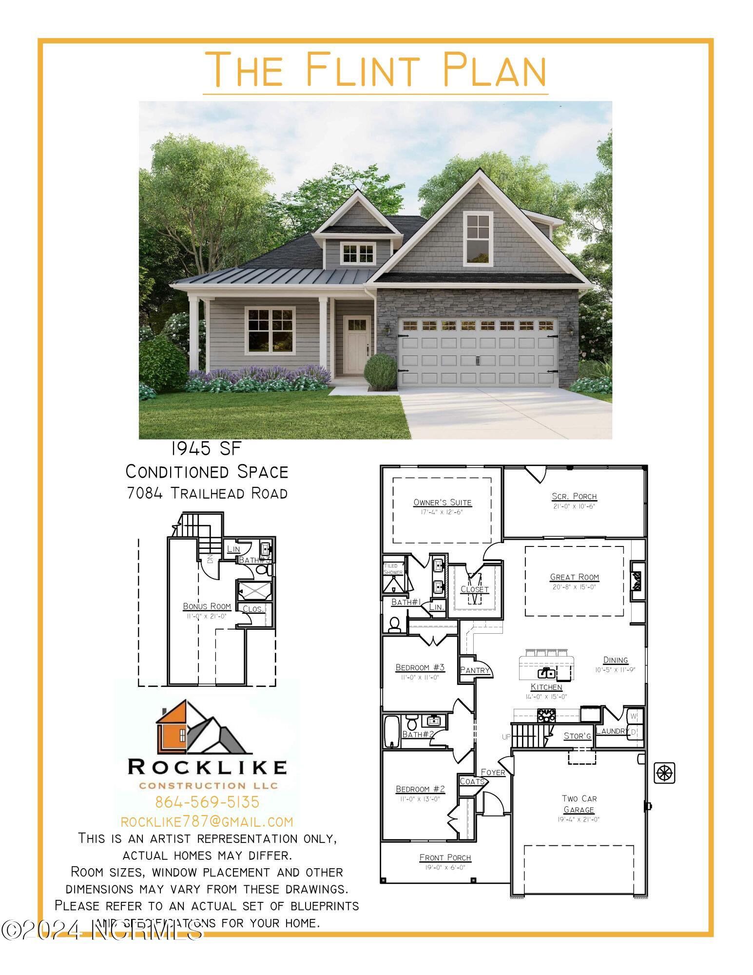 7084 Trailhead Road Leland, NC 28451 - Photo 2 of 3 110A-Grayson Cutsheet