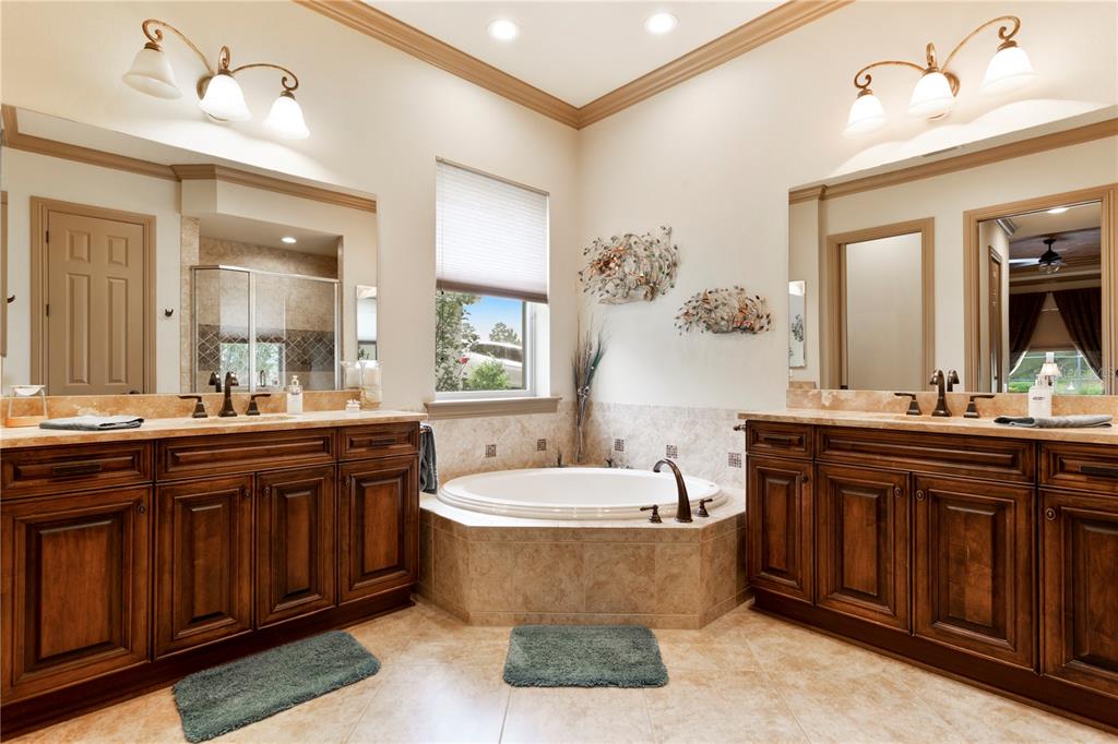 6656 Southwest 179th Ave Road Dunnellon, FL 34432 - Photo 21 of 43 a spacious bathroom with a large tub shower and sink