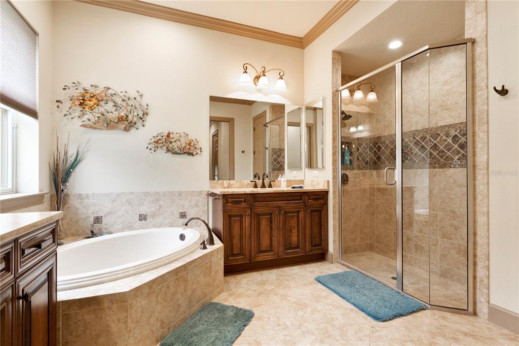 6656 Southwest 179th Ave Road Dunnellon, FL 34432 - Photo 22 of 43 a bathroom with a tub sink shower and mirror