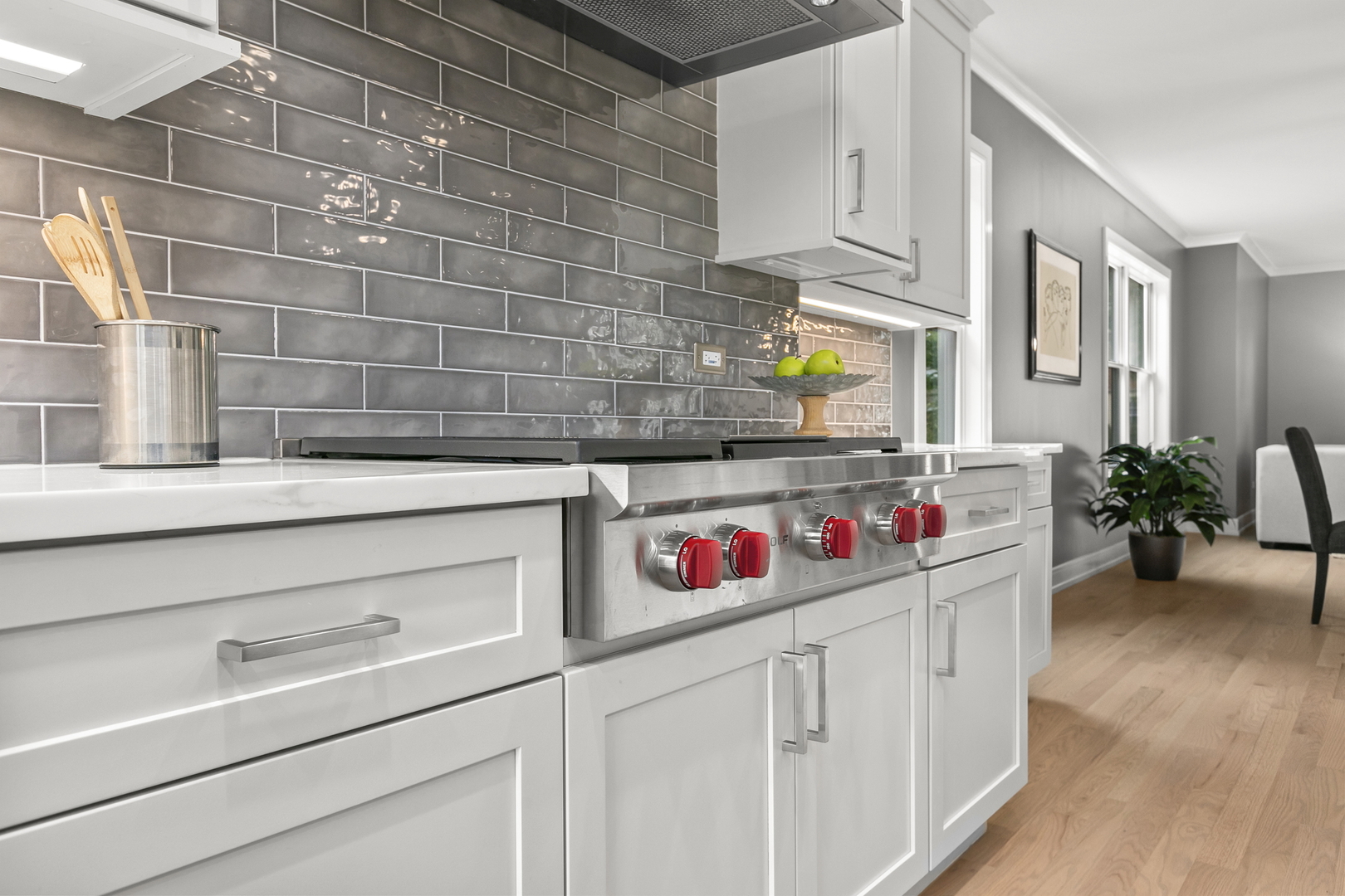 220 Spring Avenue Naperville, IL 60540 - Photo 14 of 52 a kitchen with stainless steel appliances granite countertop a sink and cabinets