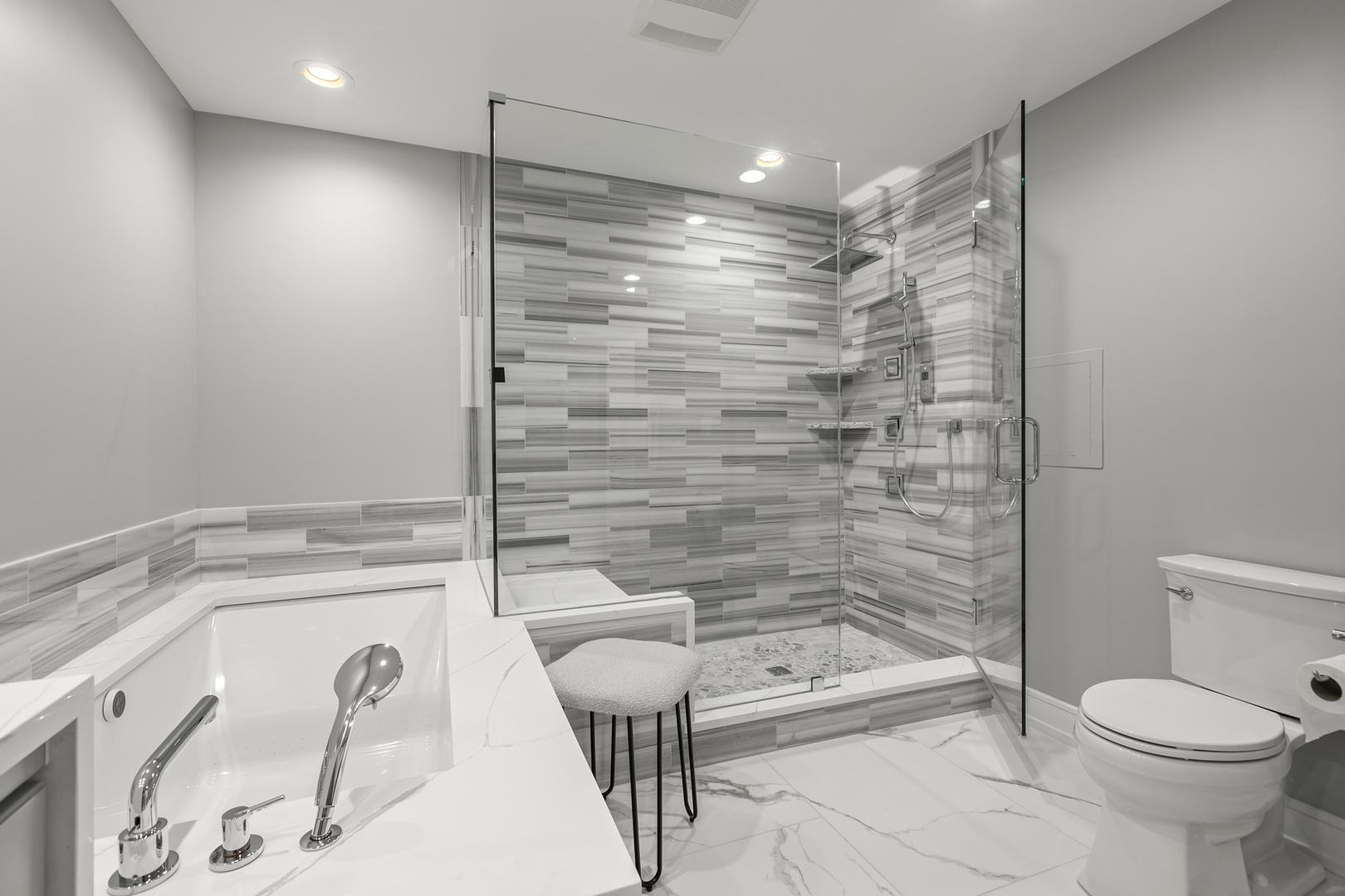 220 Spring Avenue Naperville, IL 60540 - Photo 33 of 52 a bathroom with a sink toilet and shower