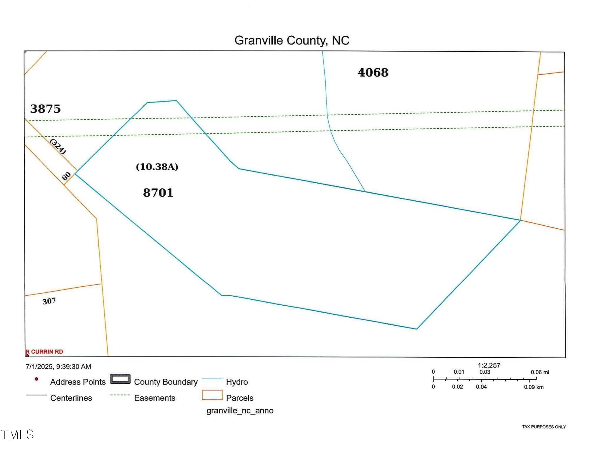 4688 Dorsey Road Oxford, NC 27565 - Photo 6 of 28 Tract 1 Tax Map