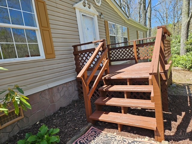 68 Rhoneys View Road Newland, NC 28657 - Photo 3 of 37 a balcony view with a garden