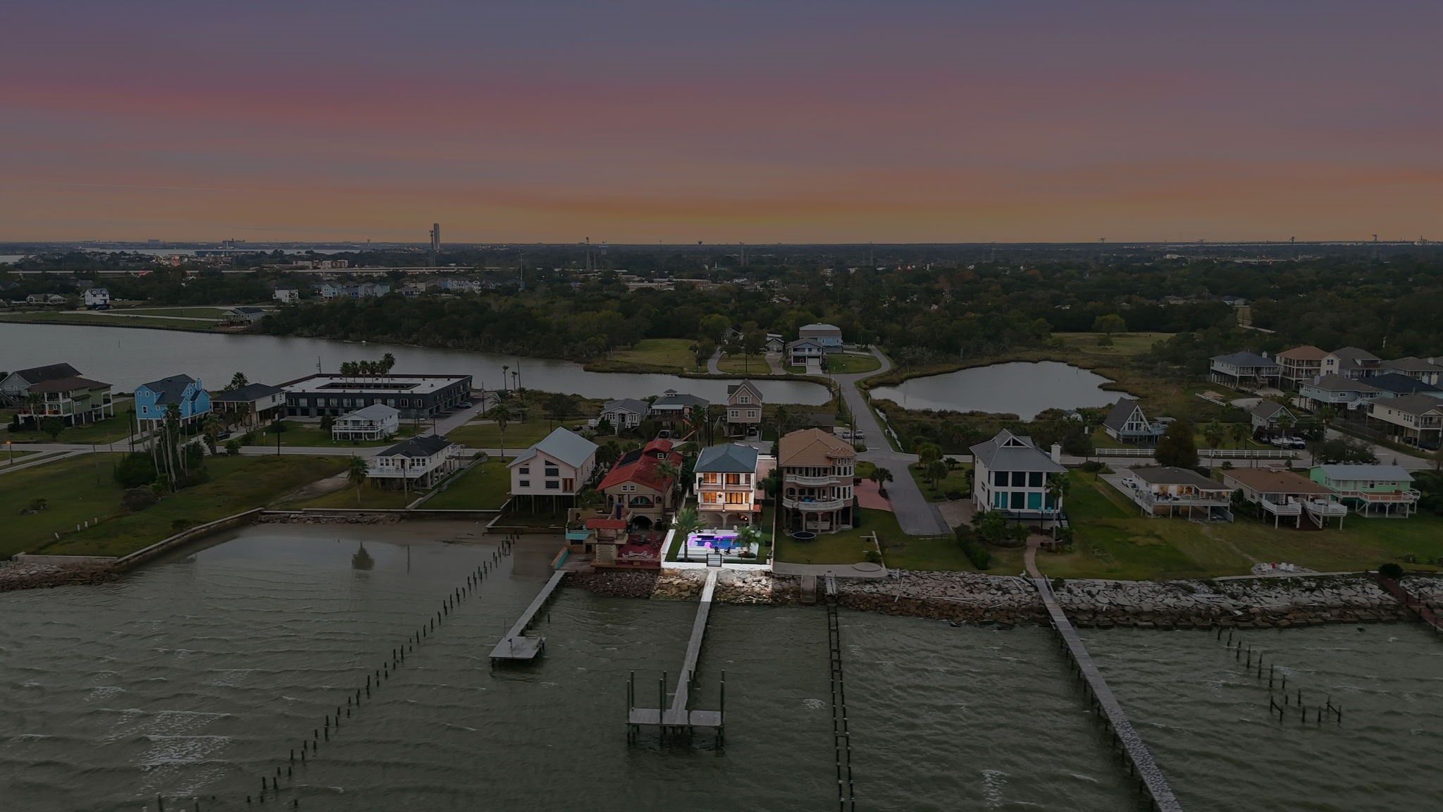 1918 Todville Road Seabrook, TX 77586 - Photo 41 of 41 an aerial view of a house with lake view