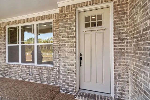 a view of front door of house