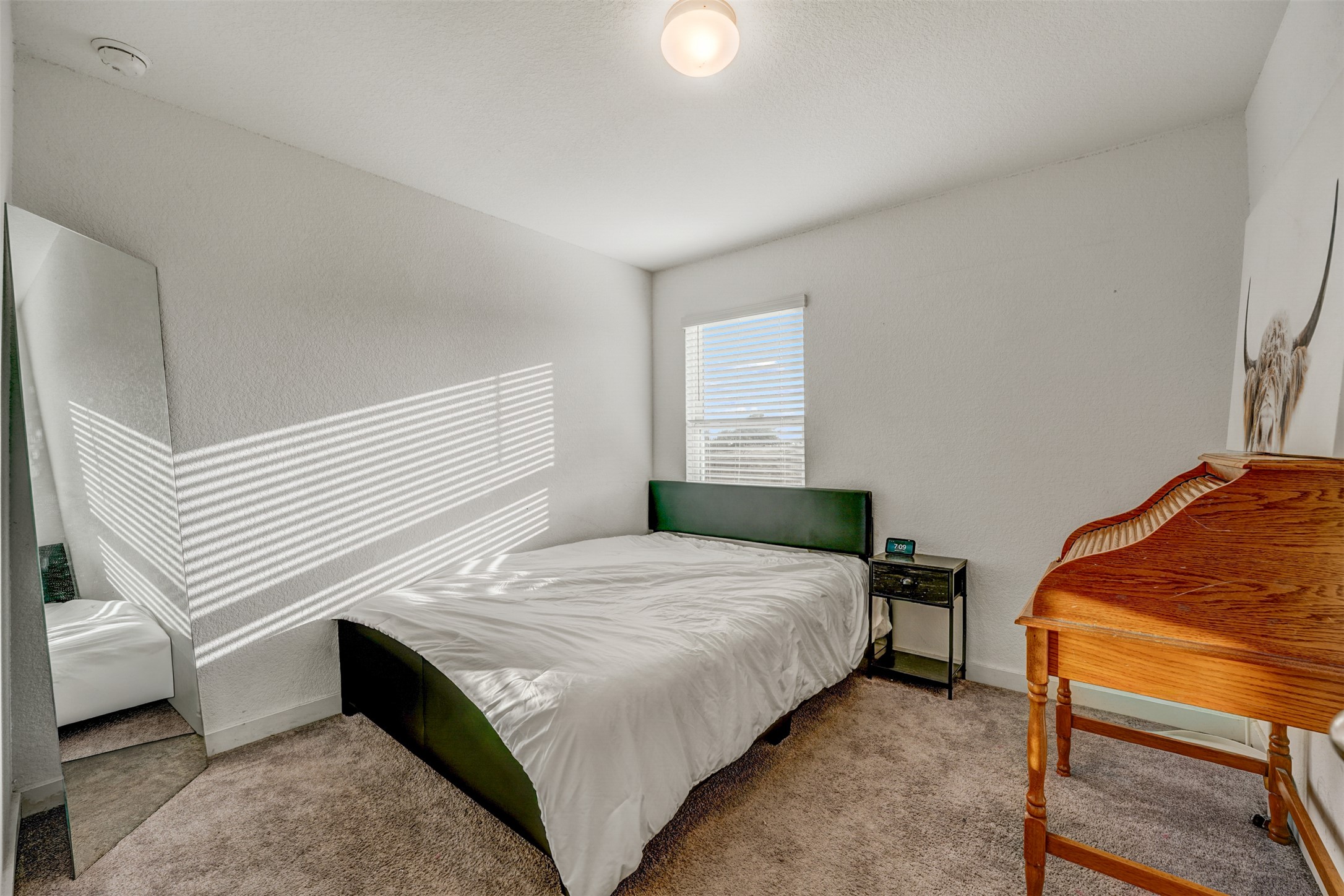 5806 Aviano Road Round Rock, TX 78665 - Photo 26 of 29 Sun-drenched bedroom with plush carpeting and a bright window offering natural illumination.