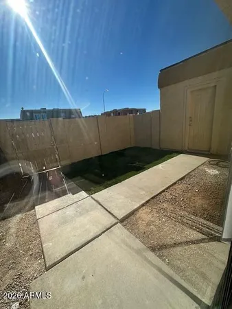 a backyard of a house