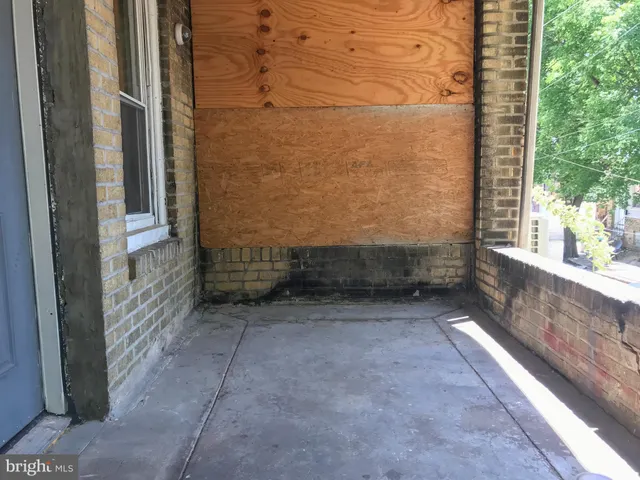 a view of a brick building