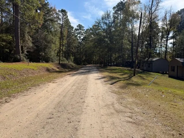 a view of a swimming pool with a yard