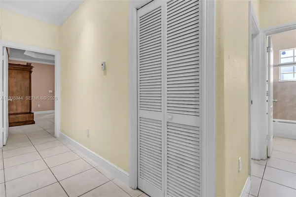 a view of a closet area